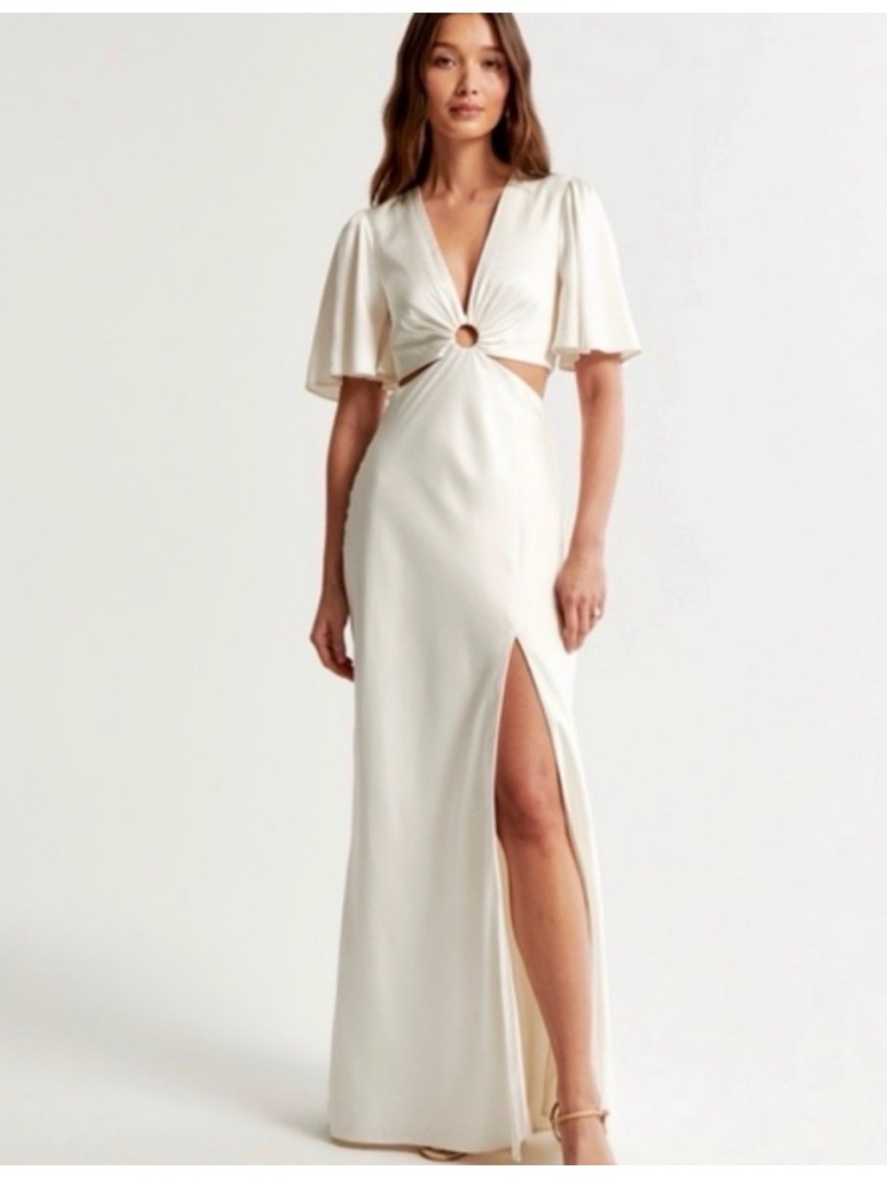 Abercrombie Angel Sleeve O-Ring Cutout Maxi Dress